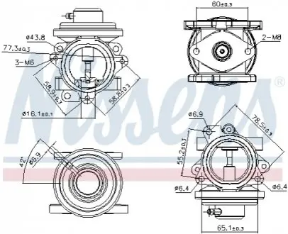 Клапан рециркуляції ВГ (EGR) NISSENS 98294