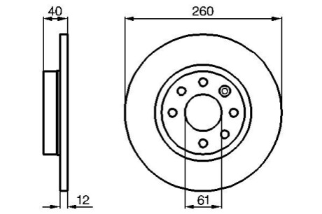 VOLVO гальмівний диск передній 440-460 -96 BOSCH 0986478386