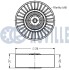 VW ролик натяжний Golf III,IV,Passat,T4,Skoda Fabia/Octavia 1.9TDI (дв.ATD) 00- RUVILLE 540555 (фото 2)