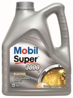 Олива моторна SUPER 3000 5W-40 API SN/SM (Каністра 4л) MOBIL 150013