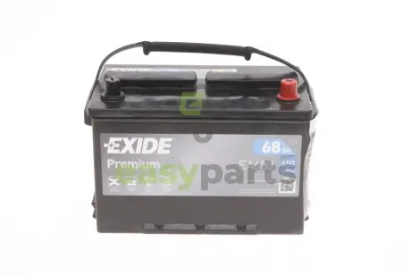 Акумуляторна батарея 68Ah/650A (277x175x190/+R/B1+B12) Premium EXIDE EA680