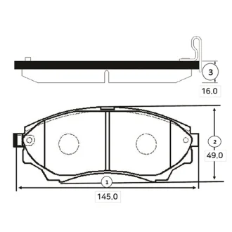 Колодки гальм MAZDA B2500,BT50 2.5CDVI,2.5D 12V 02.12- передн. CTR GK0178 (фото 1)