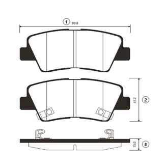 Колодки тормозов HYUNDAI VELOSTER 11- KIO RIO 11- задн. (выр-во) CTR GK0499