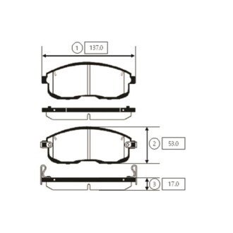 Колодки тормозов NISSAN VERSA передн. (выр-во) CTR GK0731 (фото 1)