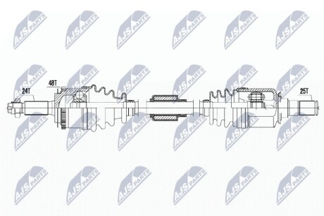 DRIVESHAFT NTY NPW-HY-622 (фото 1)