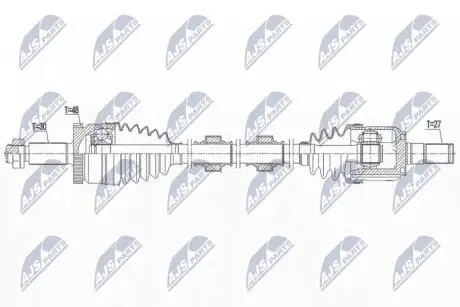 DRIVESHAFT NTY NPW-KA-390