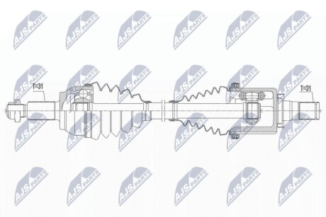 DRIVESHAFT NTY NPW-LR-021