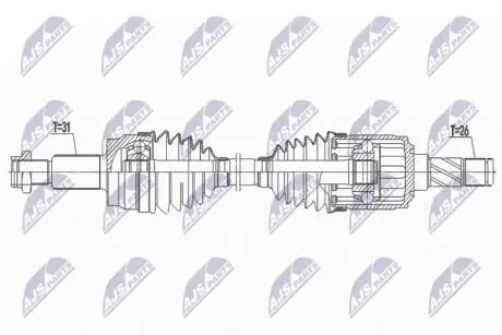 DRIVESHAFT NTY NPW-LR-025