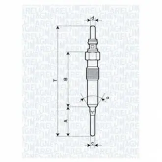 Свічка розжарювання Renault Megane,Grand Scenic,Suzuki Grand Vitara 1.9dCi 05- MAGNETI MARELLI UY16A