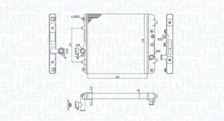 Радиатор OPEL AGILA 1.0-1.2 MAGNETI MARELLI BM1931