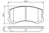 Тормозные колодки перед. MITSUBISHI Galant VI 96-03, Lancer 03- BOSCH 0986495158 (фото 5)