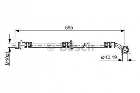 Гальмівний шланг передн. лів. HONDA CR-V -07 BOSCH 1987481027 (фото 1)