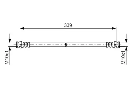 Шланг гальм. задн. MITSUBISHI L200 -07 BOSCH 1987481578