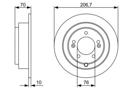 Диск торм. задн. KIA OPIRUS 03- BOSCH 0986479V53