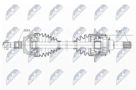 DRIVESHAFT NTY NPW-ME-162