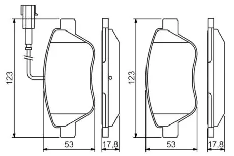 Гальм. кільк. пров., Fiat Doblo, 2005>, (+ датчик) BOSCH 0 986 495 342 (фото 1)