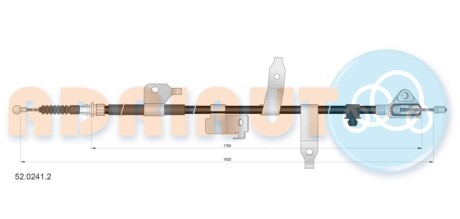 Трос остановочных тормозов ADRIAUTO 5202412