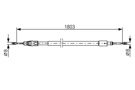 Трос ручного гальма BOSCH 1987482317