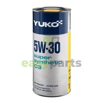 1л SUPER SYNTHETIC C3 5W-30 Олива двигуна API SN/CF, ACEA C3, MB 229.31, MB 229.51, VW 504.00/507.00, BMW LL-04, Porsche C30, Fiat 9.55535-G1 YUKO 21587