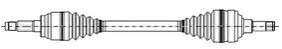 OPEL Полуось L=930, ABS 29 зуб. 22/22 зуб. COMBO 1.2 94-, CORSA B 1.4 93-, TIGRA 1.4 94- CIFAM 655-280