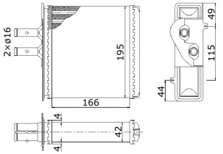 Радiатор опалення STARLINE FTA6150