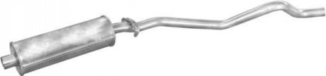 Глушник, алюміній. сталь, середн. частина Opel Kadett 84-91 1.2S/1.3N/1.3S/1.4/1.6 k POLMOSTROW 1725 (фото 1)