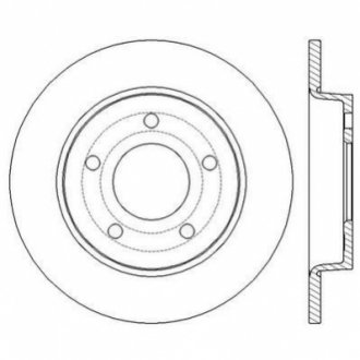 Гальмівний диск заднiй Mazda 3, 5 (2003->) Jurid 562560JC (фото 1)
