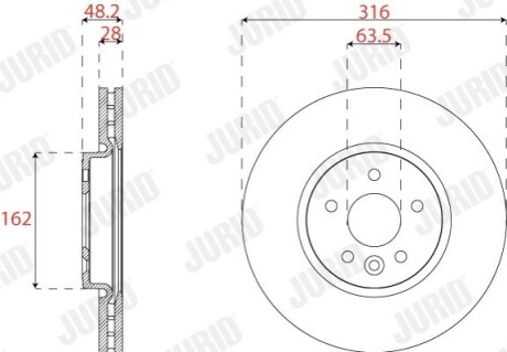 Гальмівний диск Jurid 563304JC