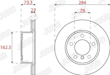 Гальмівний диск Jurid 563322JC