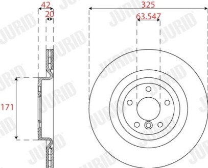 Гальмівний диск Jurid 563323JC