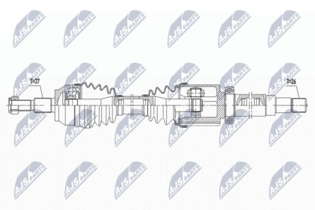 DRIVESHAFT NTY NPW-FR-145