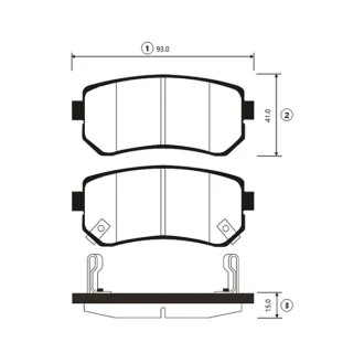 Колодки гальм HYUNDAI ACCENT, i30, задн. CTR GK0542