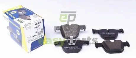 Колодки гальмівні (задні) BMW 3 (F30/F31/F34/F80)/4 (F32/F36/F82) 11- ICER 182064