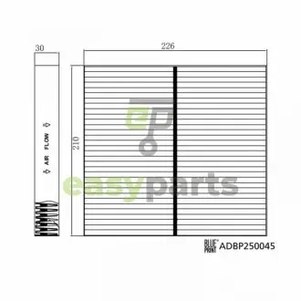 Фільтр салона BLUE PRINT ADBP250045
