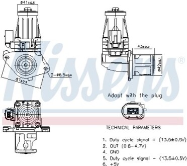 Клапан рецеркуляции отработавших газов NISSENS 98377