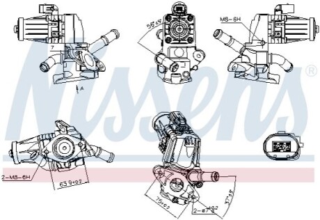 Клапан рецеркуляции отработавших газов NISSENS 98238