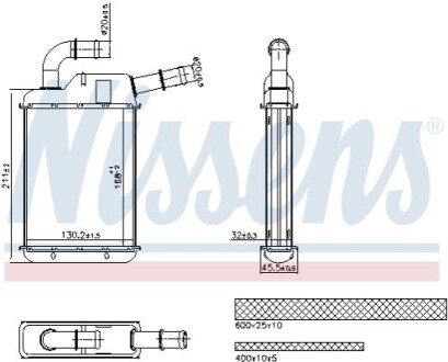 Радіатор системи опалення салона NISSENS 707279