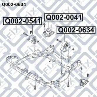 Сайлентблок подушки двигателя Q-fix Q002-0634 (фото 1)