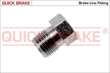 З&#039;єднувач трубки гальмівний (3/8&#039;&#039;x24/10x14.4/d=5.0) QUICK BRAKE J (фото 1)