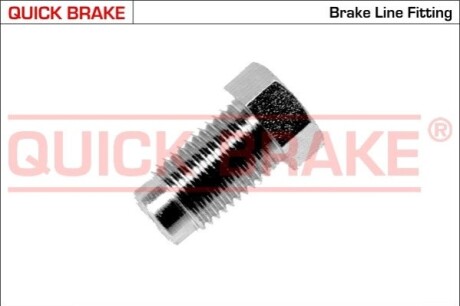 З'єднувач трубки гальмівний (3/8''x24/11x21/d=5.0) QUICK BRAKE F (фото 1)