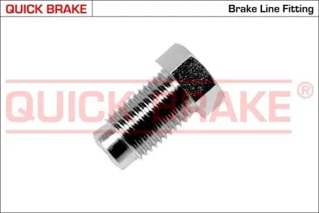 З&#039;єднувач трубки гальмівний (3/8&#039;&#039;x24/11x21/d=5.0) QUICK BRAKE F (фото 1)