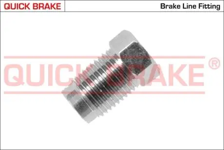 З&#039;єднувач трубки гальмівний (M10x1/10x18/d=5.0) QUICK BRAKE T (фото 1)