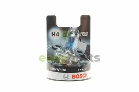 Автолампа H4 12V 60/55W P43t (Ultra White BL) Xenon look BOSCH 1 987 301 152