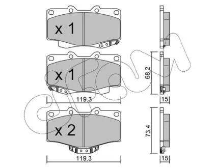 Гальмівні колодки пер. Land Cruiser/Hilux/4 Runner/Taro 89- CIFAM 822-129-0