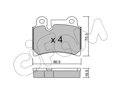 Гальмівні колодки зад. VW Touareg 02-10 (brembo) CIFAM 822-660-0