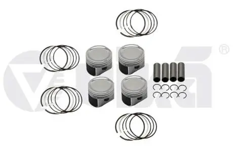 Фото комплект поршнів з кільцями та пальцями VW Polo 1.4 (10 -) Vika K11787601 Комплект поршнів з кільцями та пальцями VW Polo 1.4 (10 -) Vika K11787601