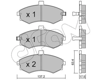 Гальмівні колодки пер. Matrix/Lavita/Elantra/Lantra/Coupe/Cerato 98-10 CIFAM 822-504-0