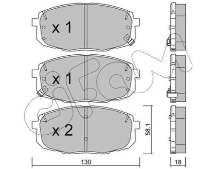 Гальмівні колодки пер. Hyundia i30/KIA C'eed 02- CIFAM 822-513-1