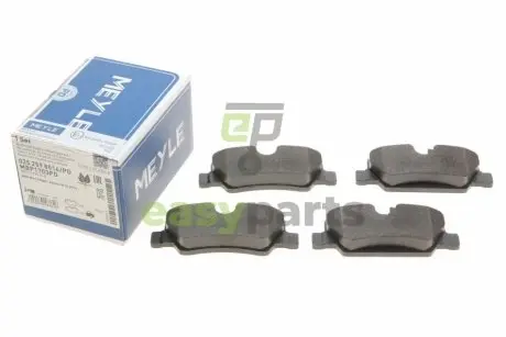 Колодки гальмівні (задні) Mini Mini Cooper/One 13- B36/B37/B46/B47/B48 MEYLE 025 259 8016/PD