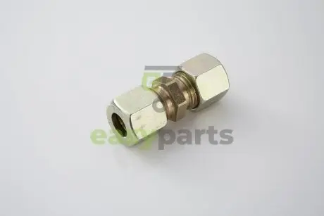 З'єднувач прямий 10x10 пластикових трубок з гайками. PE AUTOMOTIVE 076.002-00A